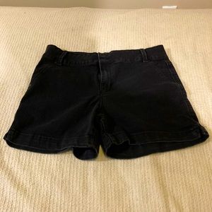 Women’s black d. jeans denim shorts, size 14